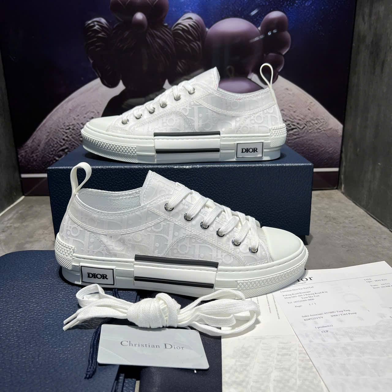 Dior B23<br />Giày Dior B23 Low ‘White Dior Oblique’