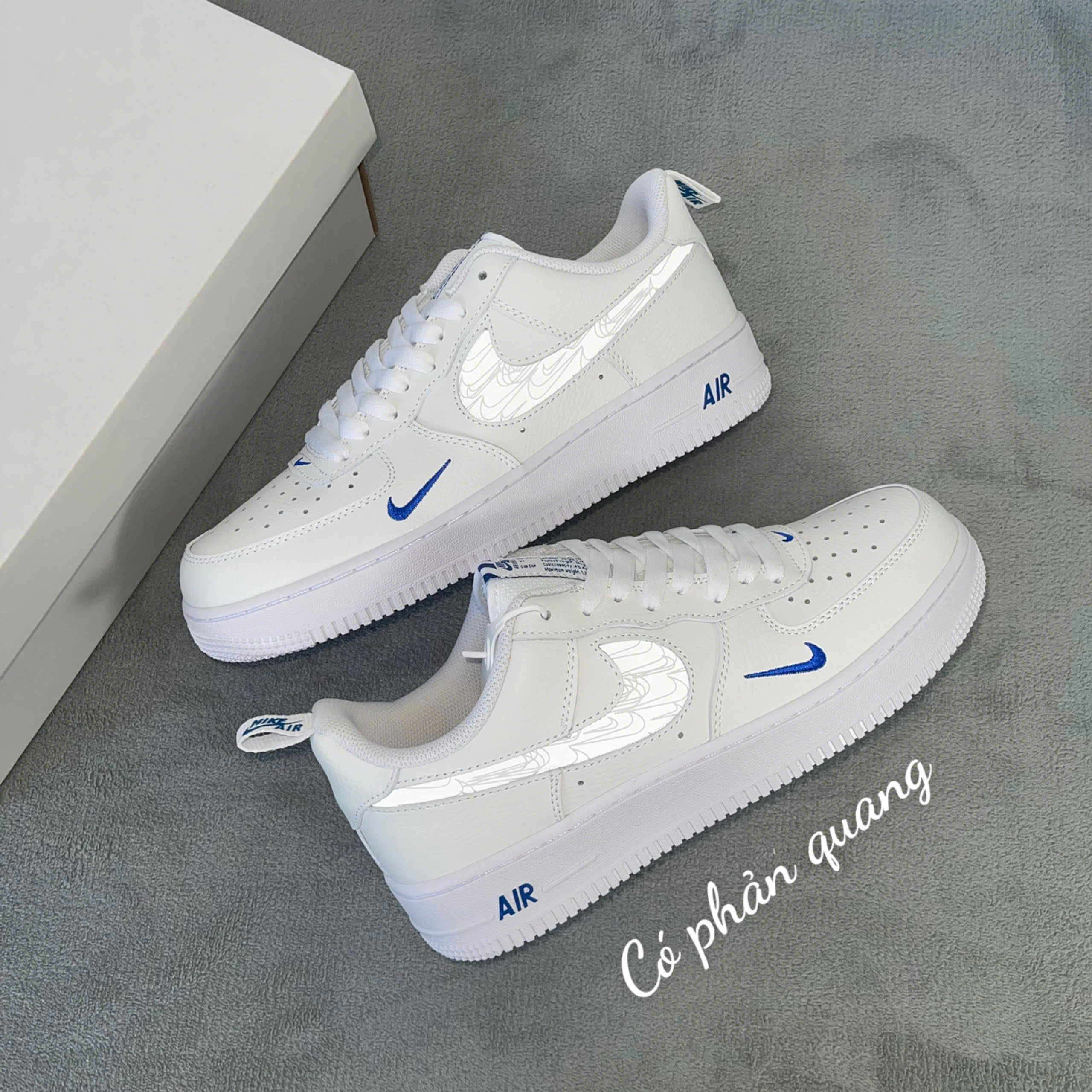 Giày Nike Air Force 1 ’07 LV8 ‘White Dark Marina Blue’