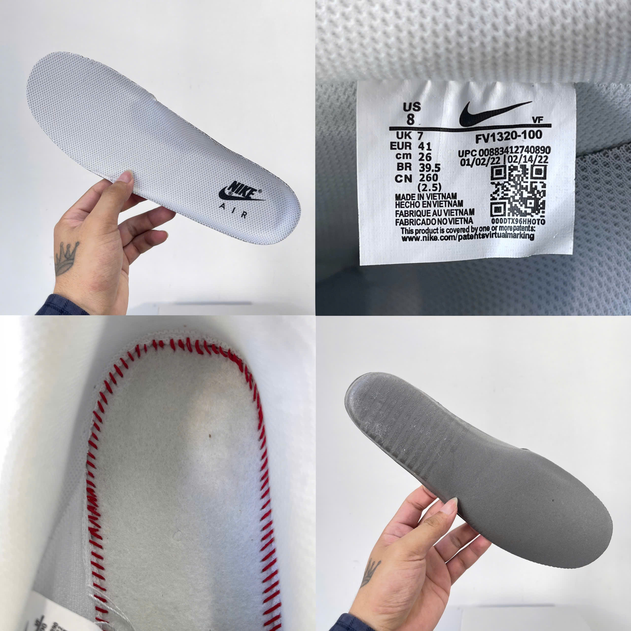 Giày Nike Air Force 1 ’07 (W) ‘White Black 2022’ Like Auth