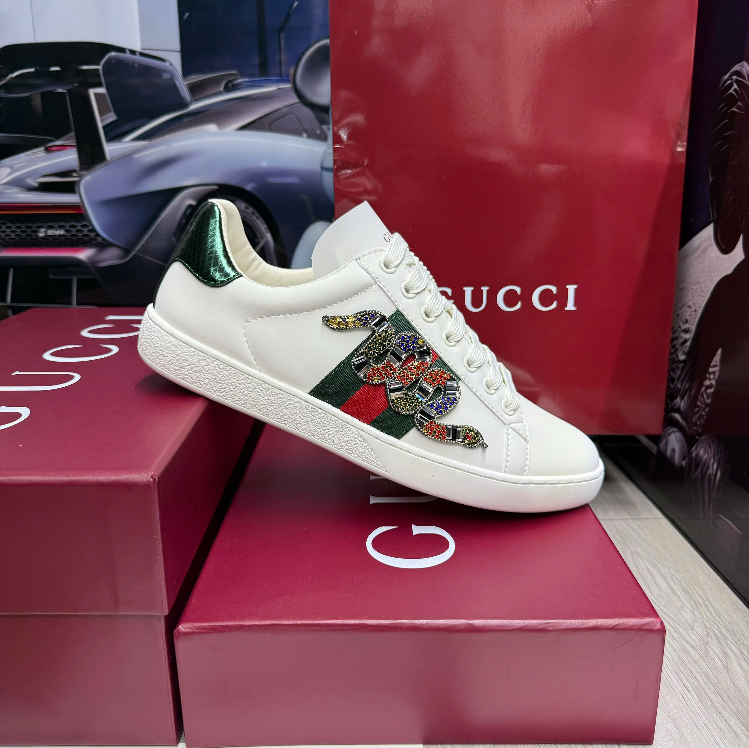 Giày Sneaker Gucci WMNS Ace Rắn