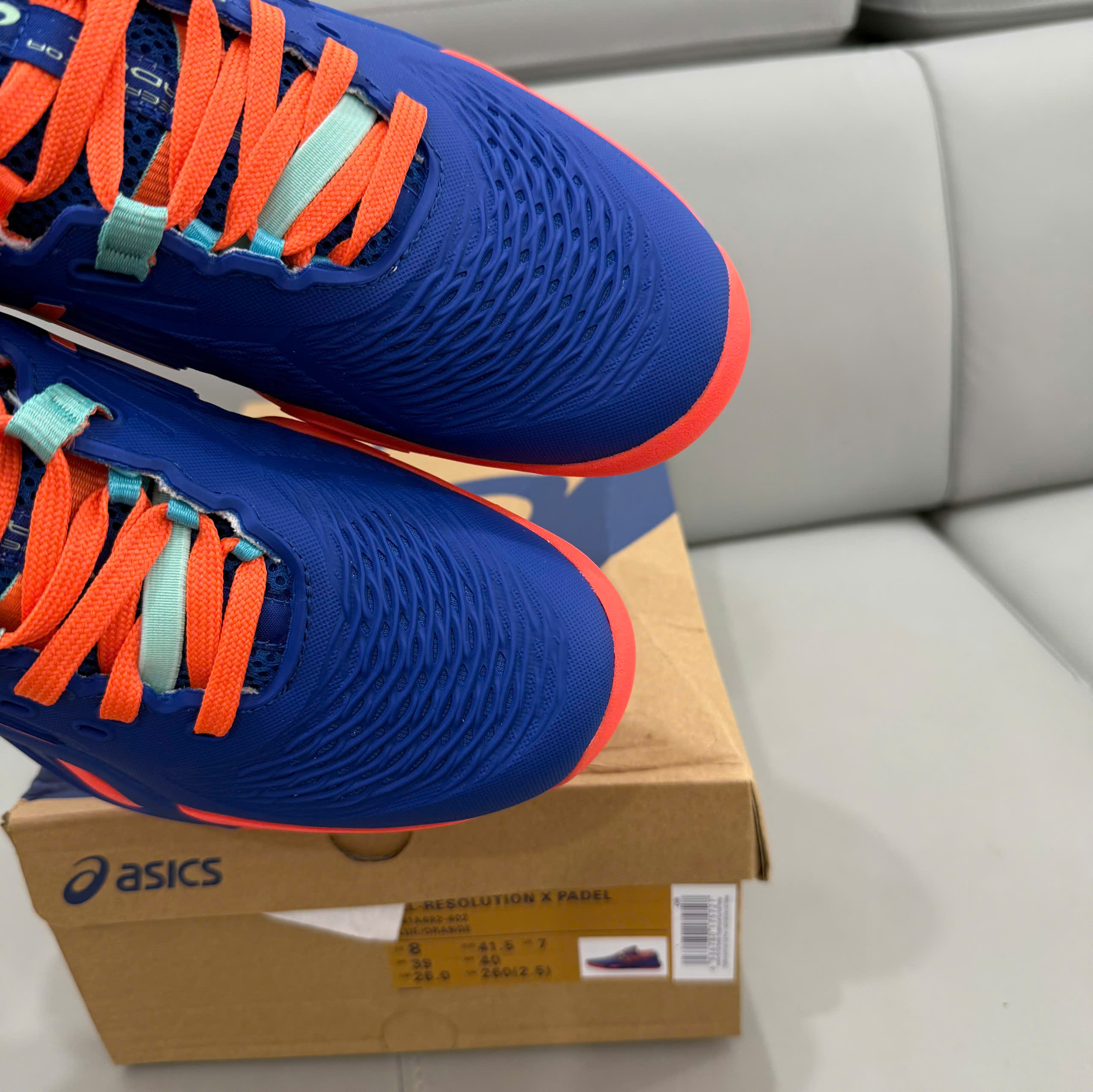 Giày Tennis Pickleball Asics GEL-RESOLUTION X PADEL ‘DARK COBALT VIVID CORAL’