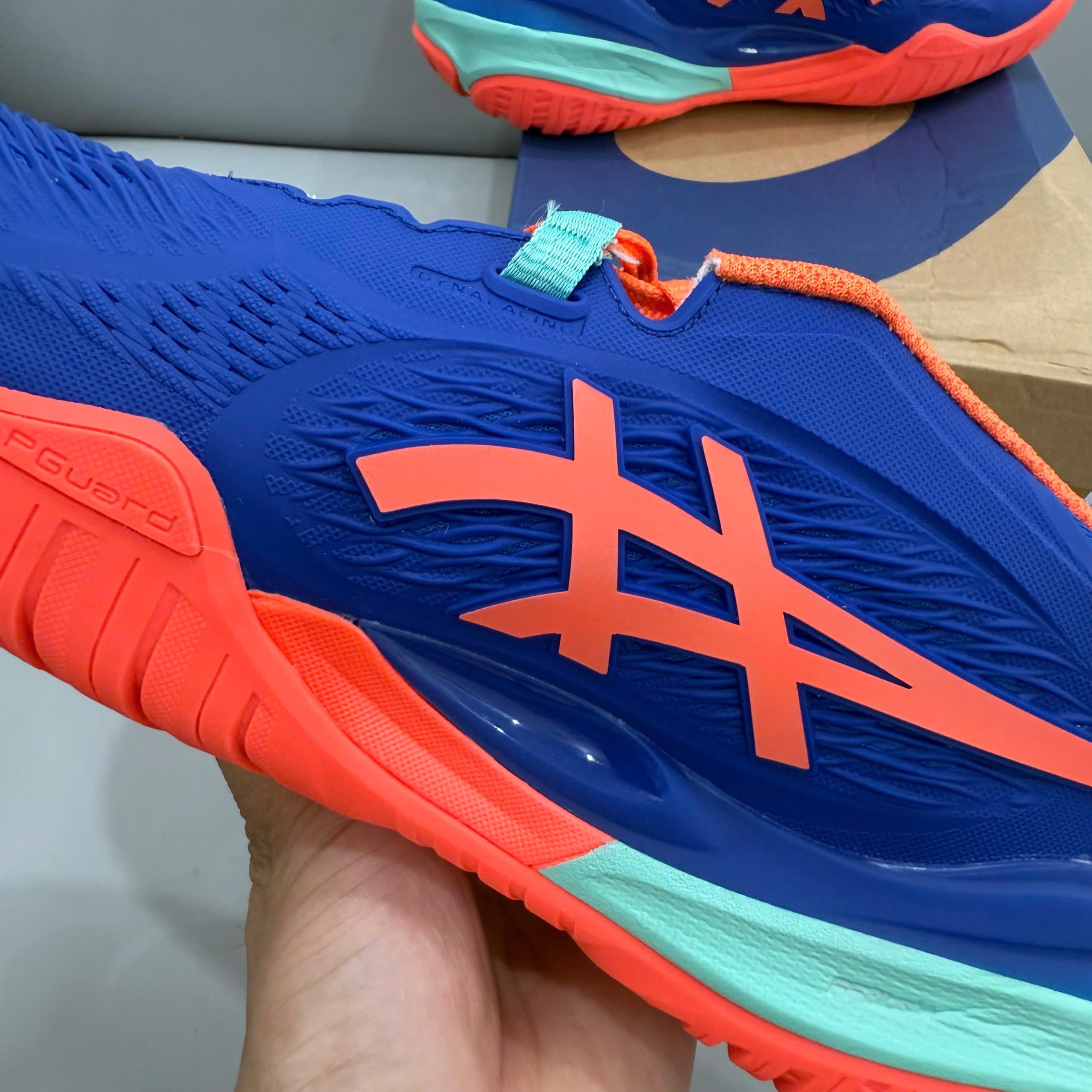 Giày Tennis Pickleball Asics GEL-RESOLUTION X PADEL ‘DARK COBALT VIVID CORAL’