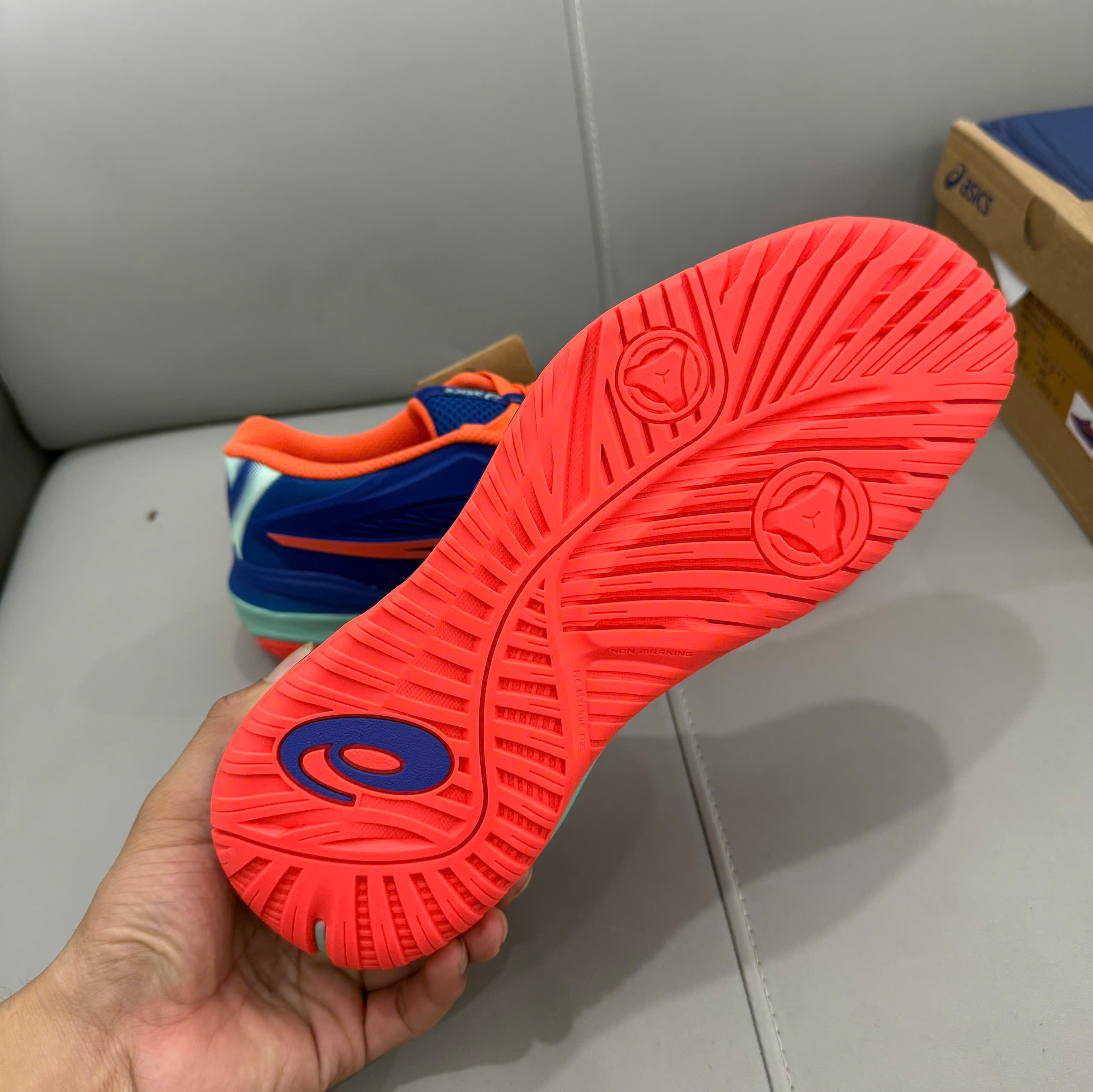 Giày Tennis Pickleball Asics GEL-RESOLUTION X PADEL ‘DARK COBALT VIVID CORAL’