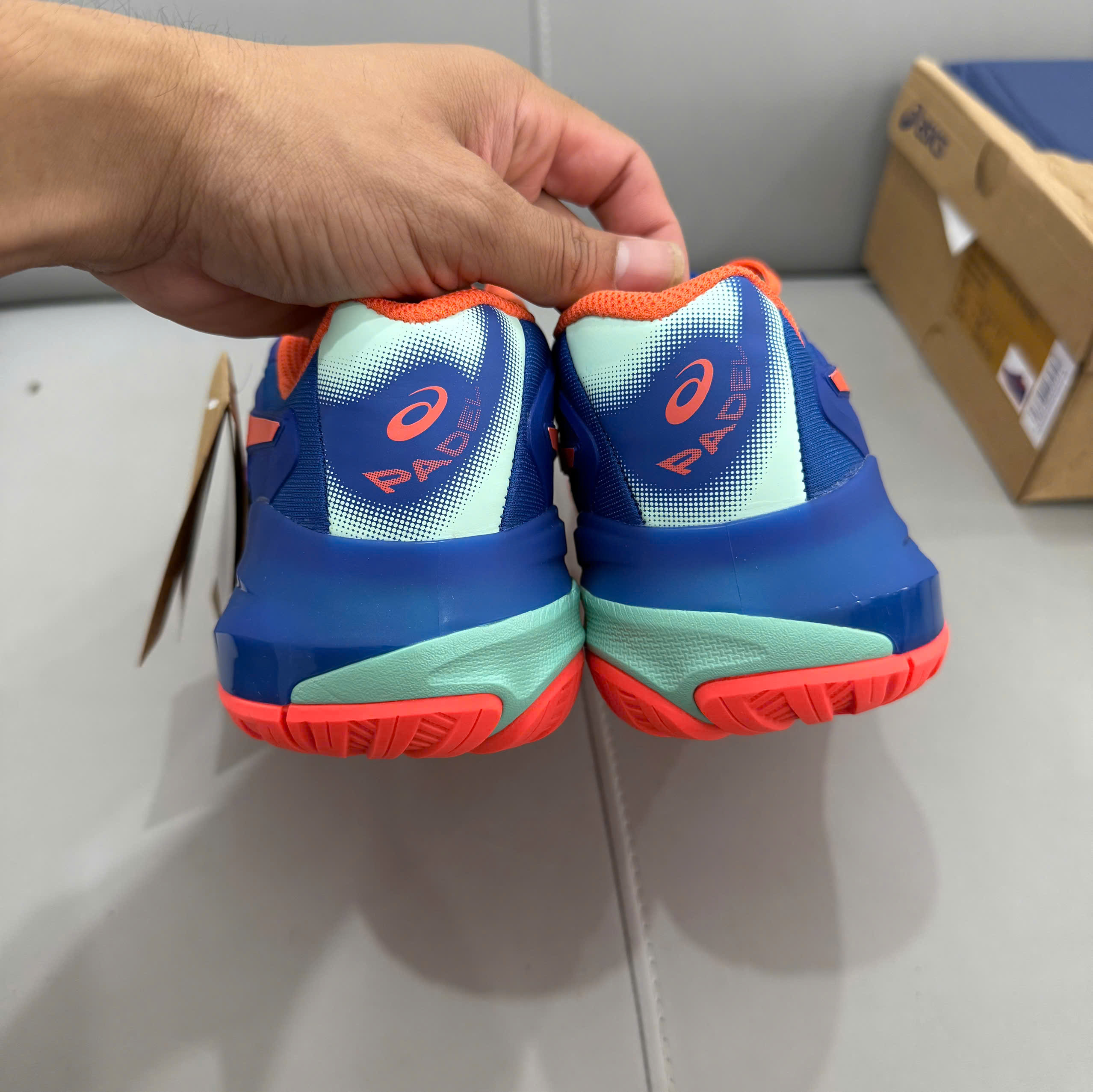 Giày Tennis Pickleball Asics GEL-RESOLUTION X PADEL ‘DARK COBALT VIVID CORAL’
