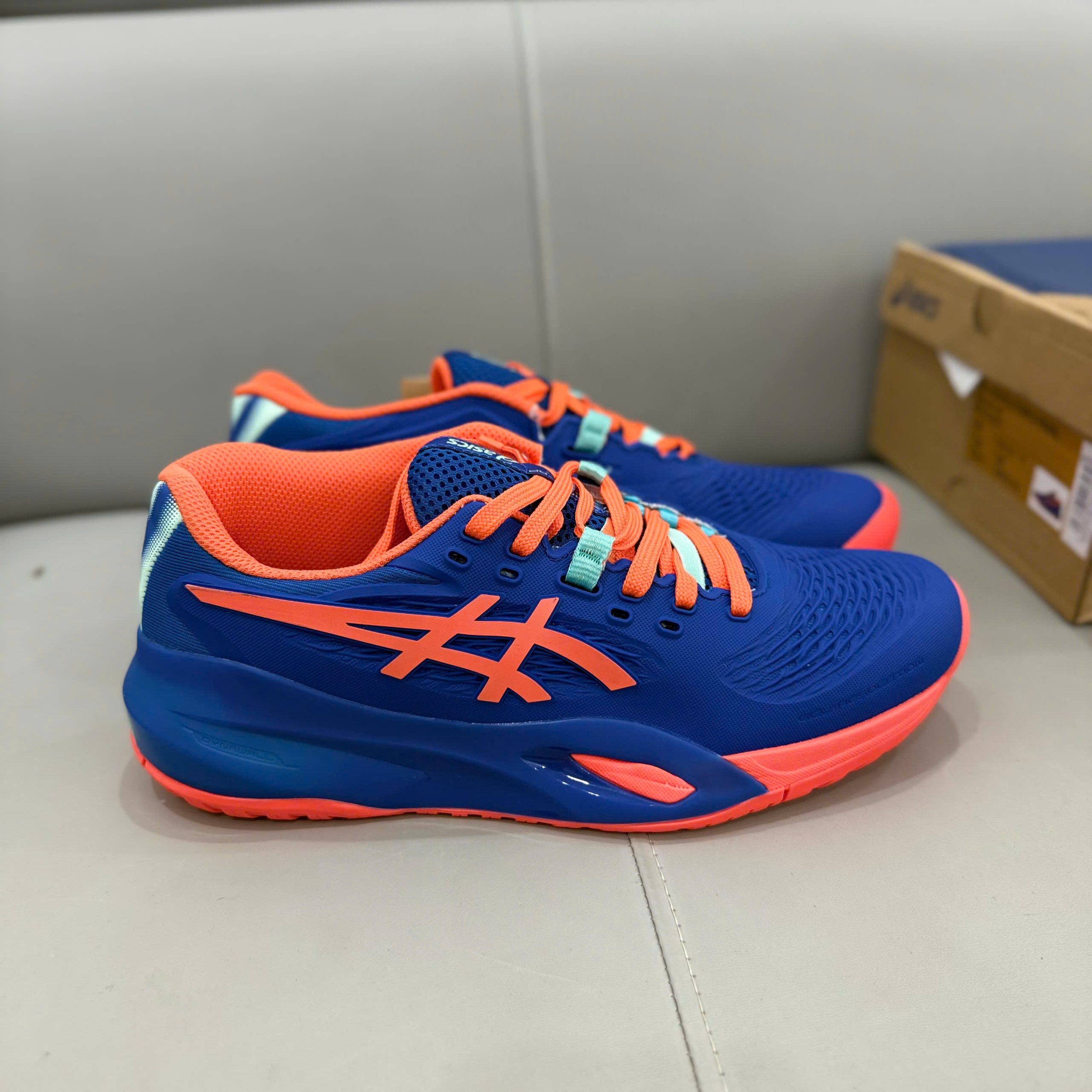 Giày Tennis Pickleball Asics GEL-RESOLUTION X PADEL ‘DARK COBALT VIVID CORAL’