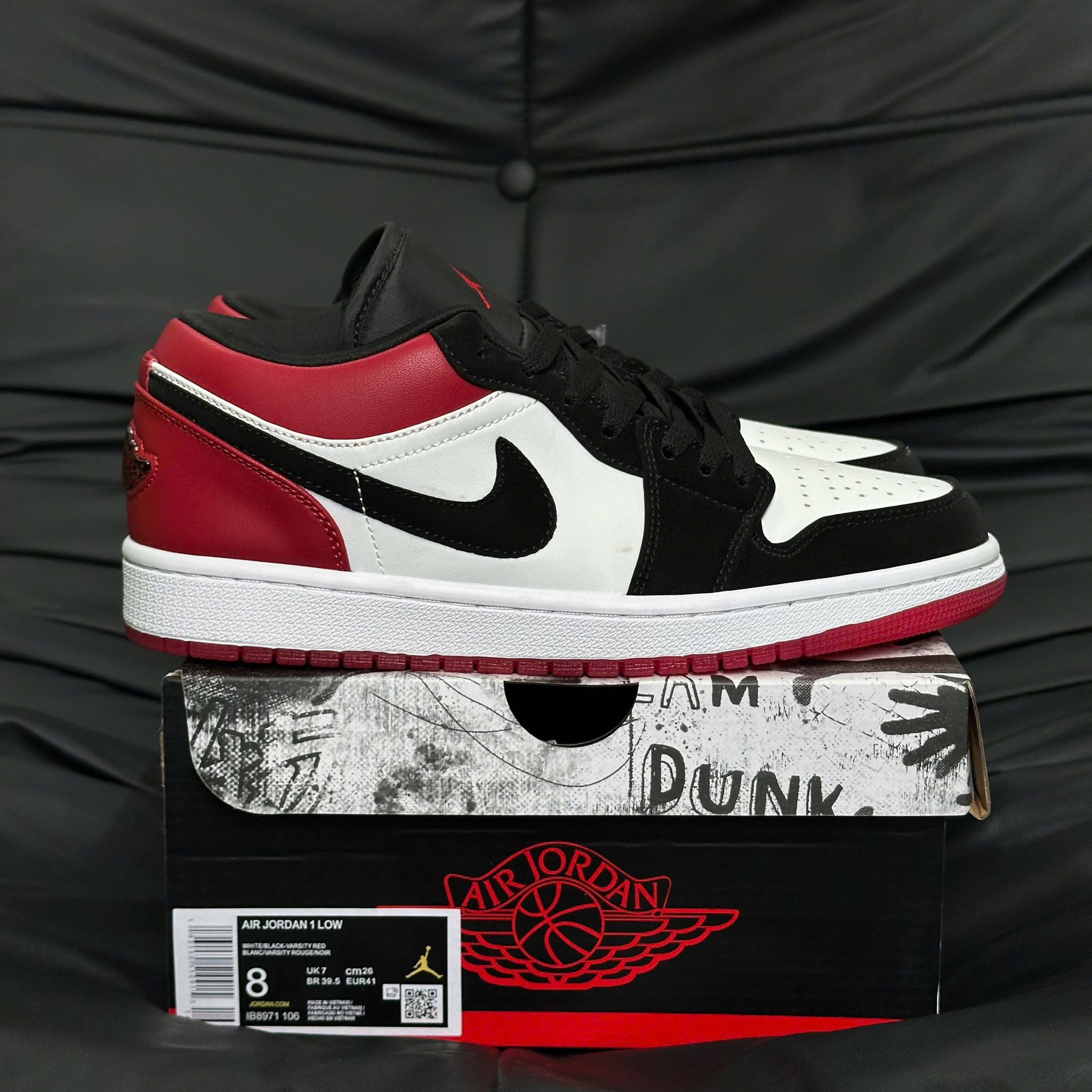 Giày Nike Air Jordan 1 Low SE 2025 GS ‘Black Toe’