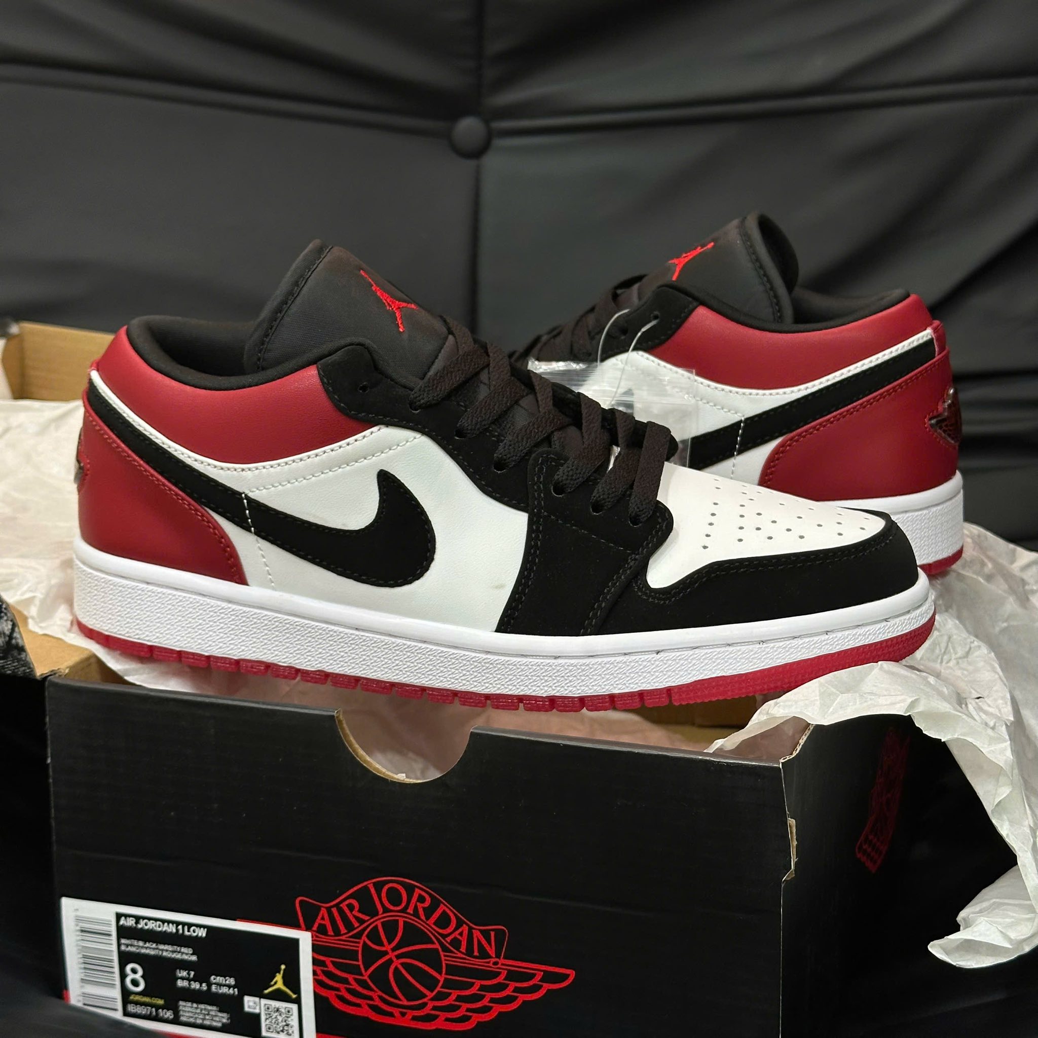 Giày Nike Air Jordan 1 Low SE 2025 GS ‘Black Toe’
