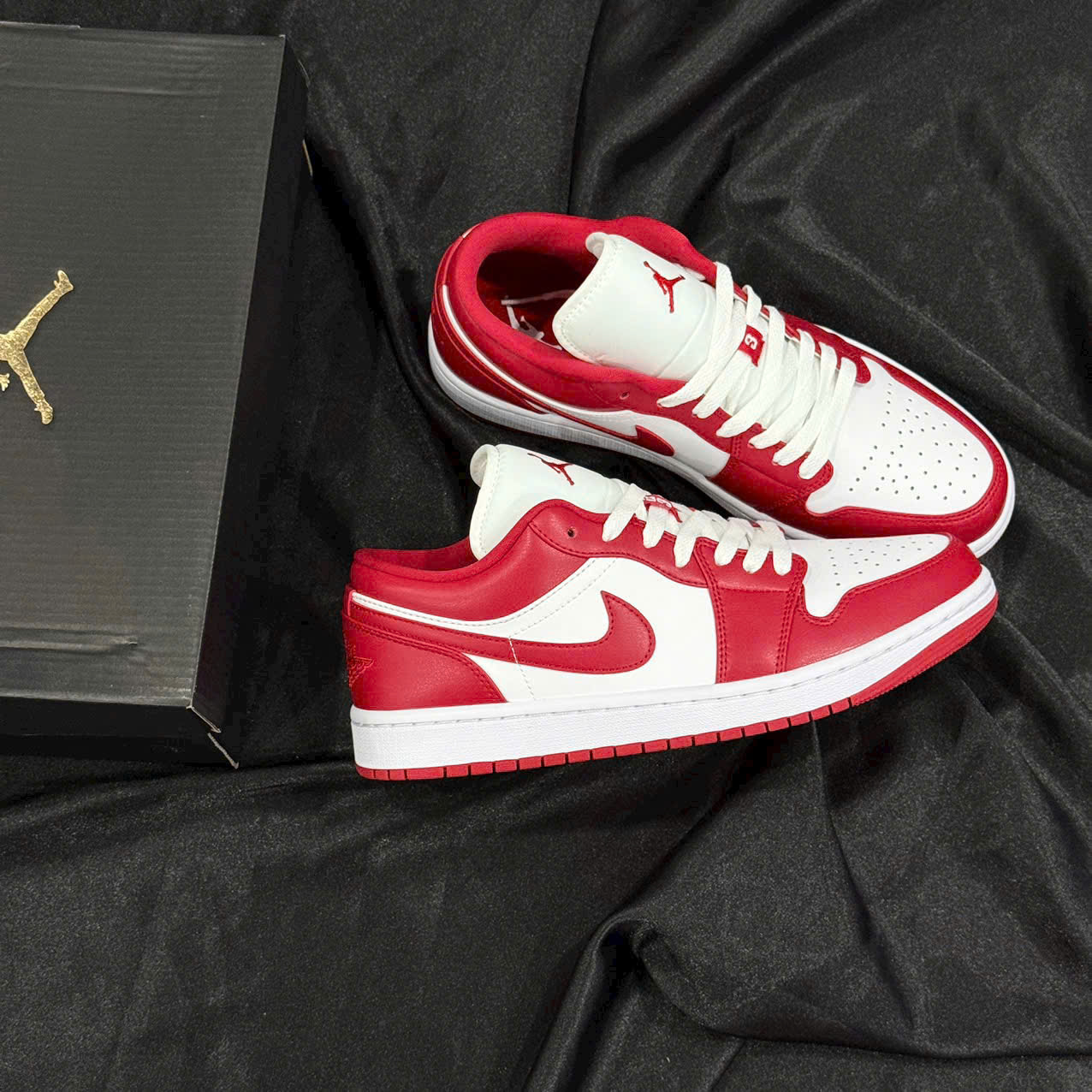 Giày Nike Jordan 1 Low Gym Red White