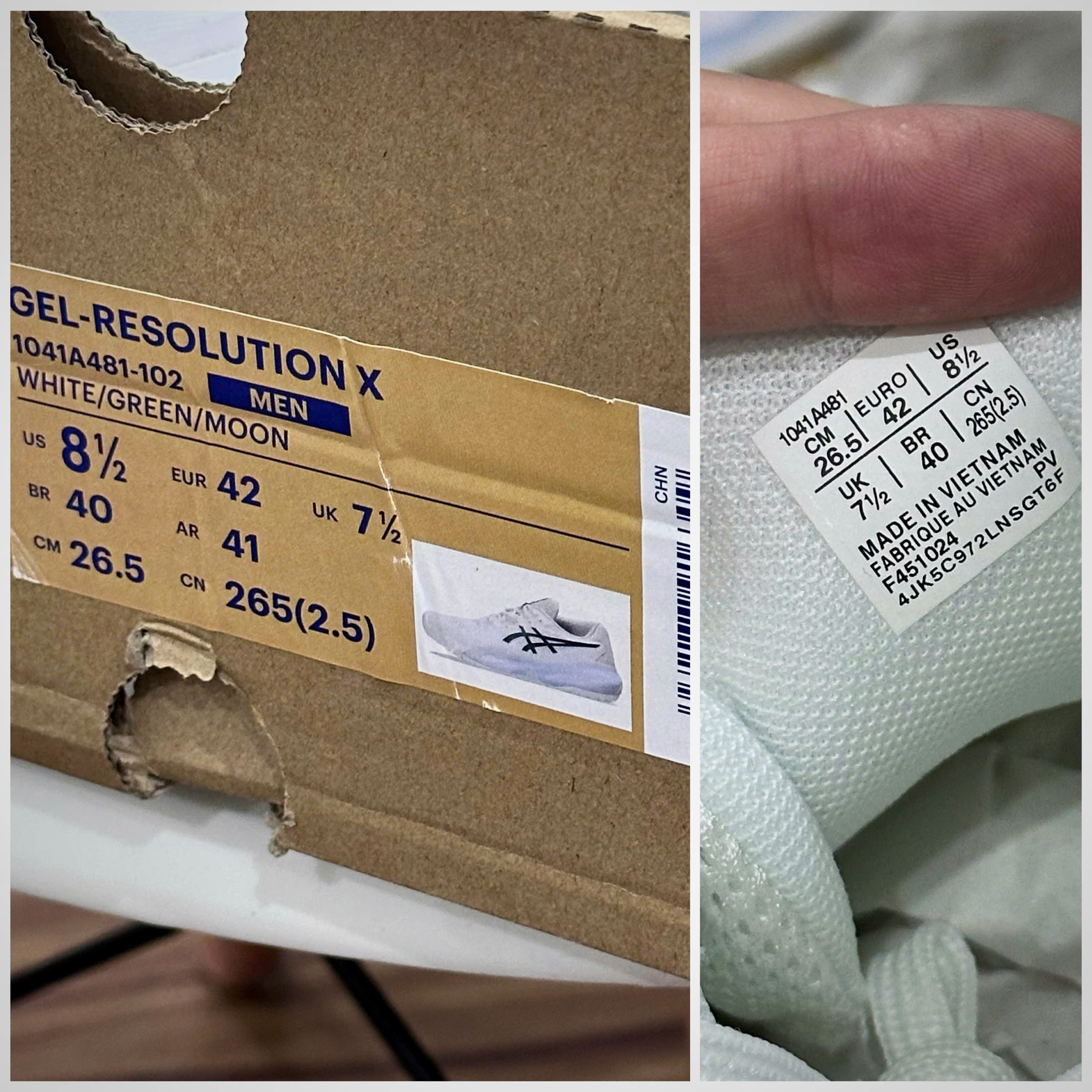 Giày Asics Gel-Resolution X ‘White Green’