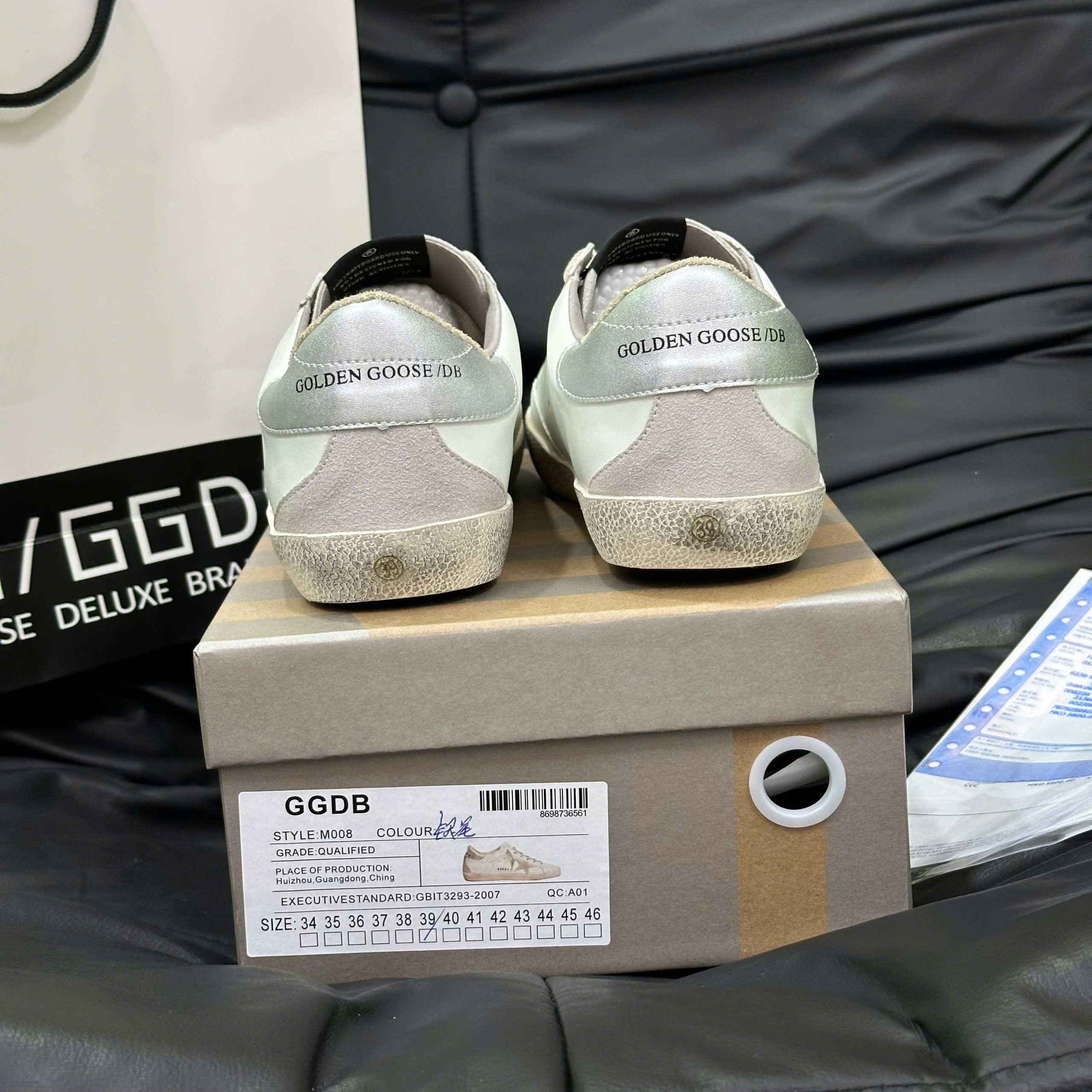 Giày Golden Goose Superstar White Gold