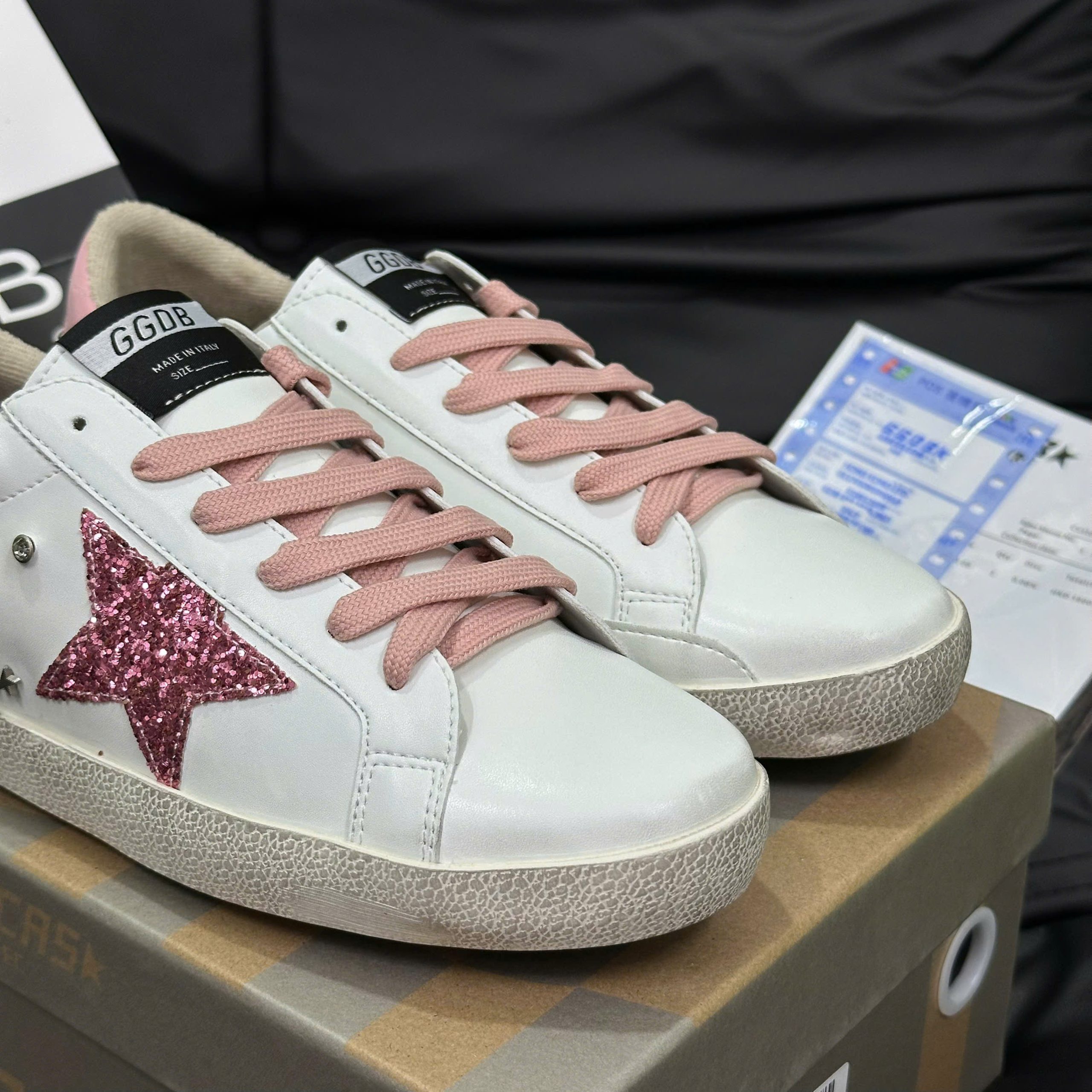 Giày Golden Goose Superstar White Pink
