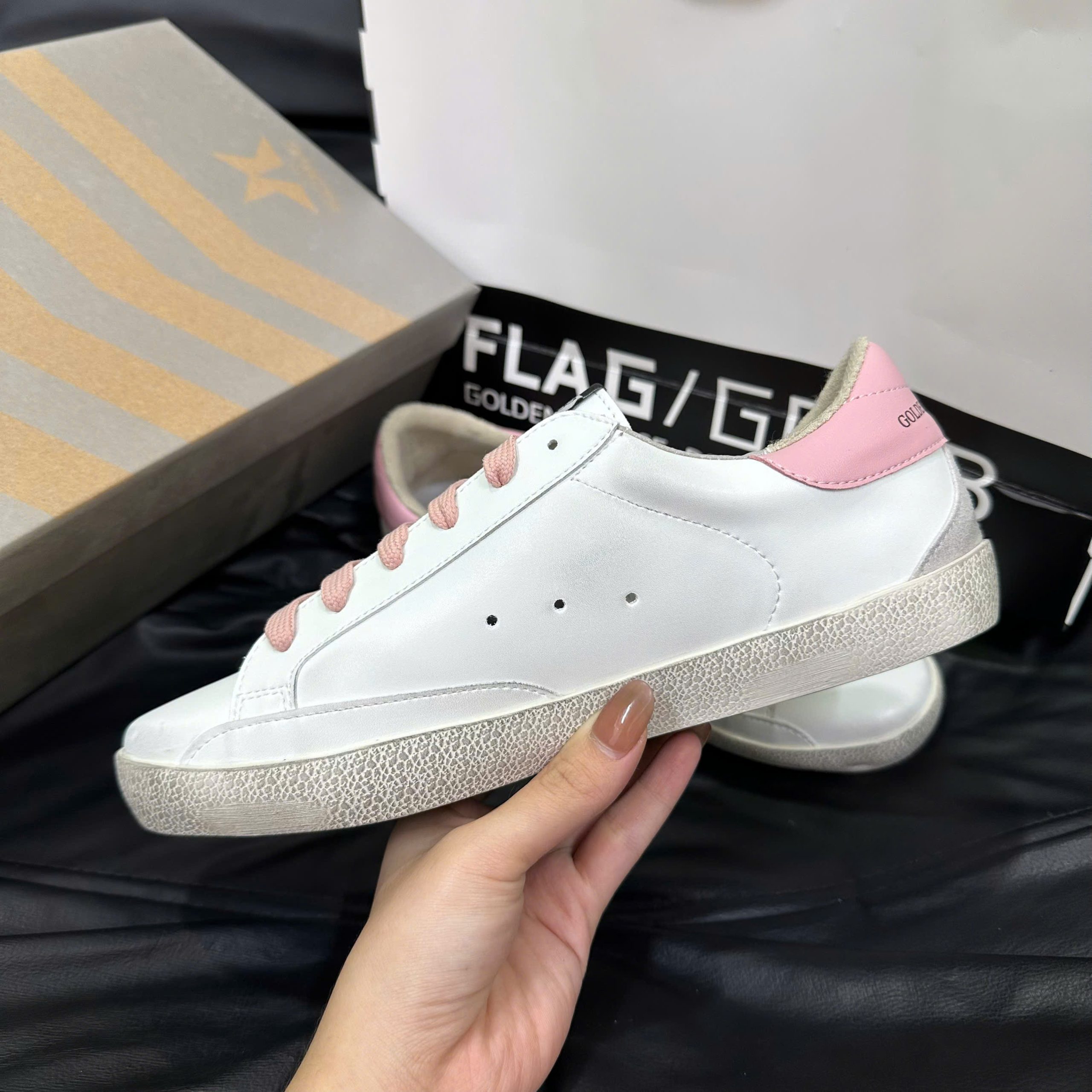 Giày Golden Goose Superstar White Pink