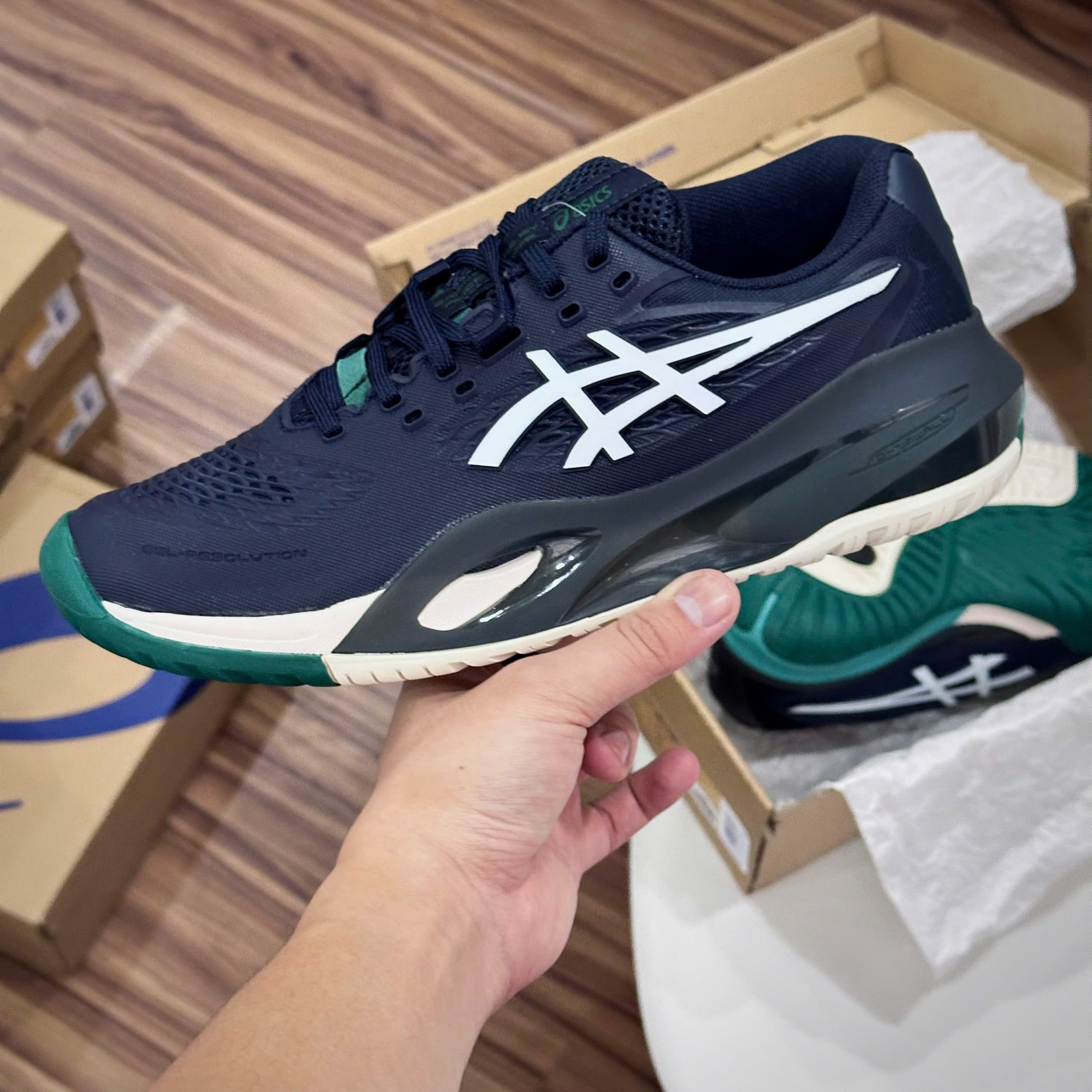Giày Asics Gel-Resolution X Wide ‘Midnight & Cream’