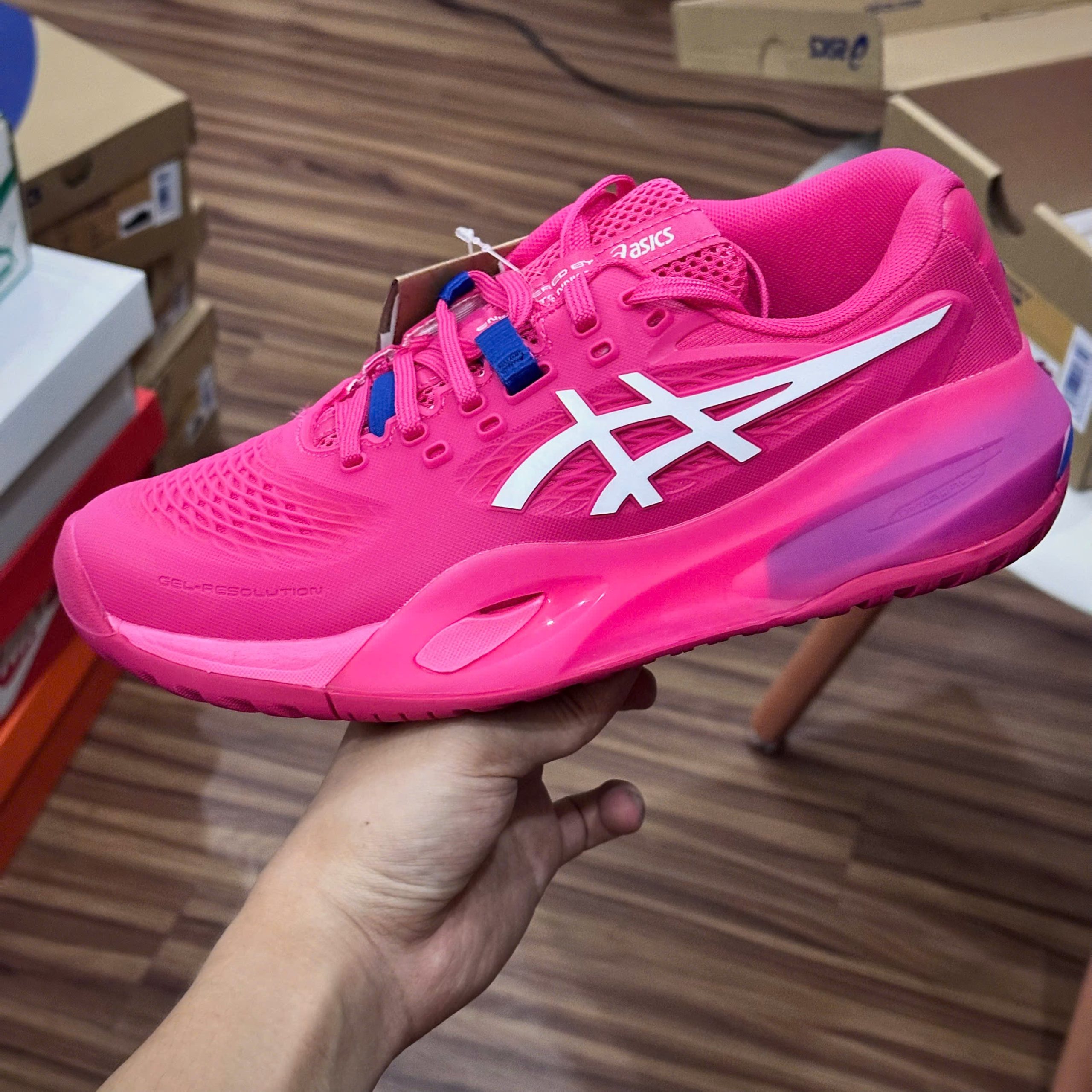 Giày Tennis Pickleball Asics Gel Resolution X ‘BRIGHT ROSE CREAM’