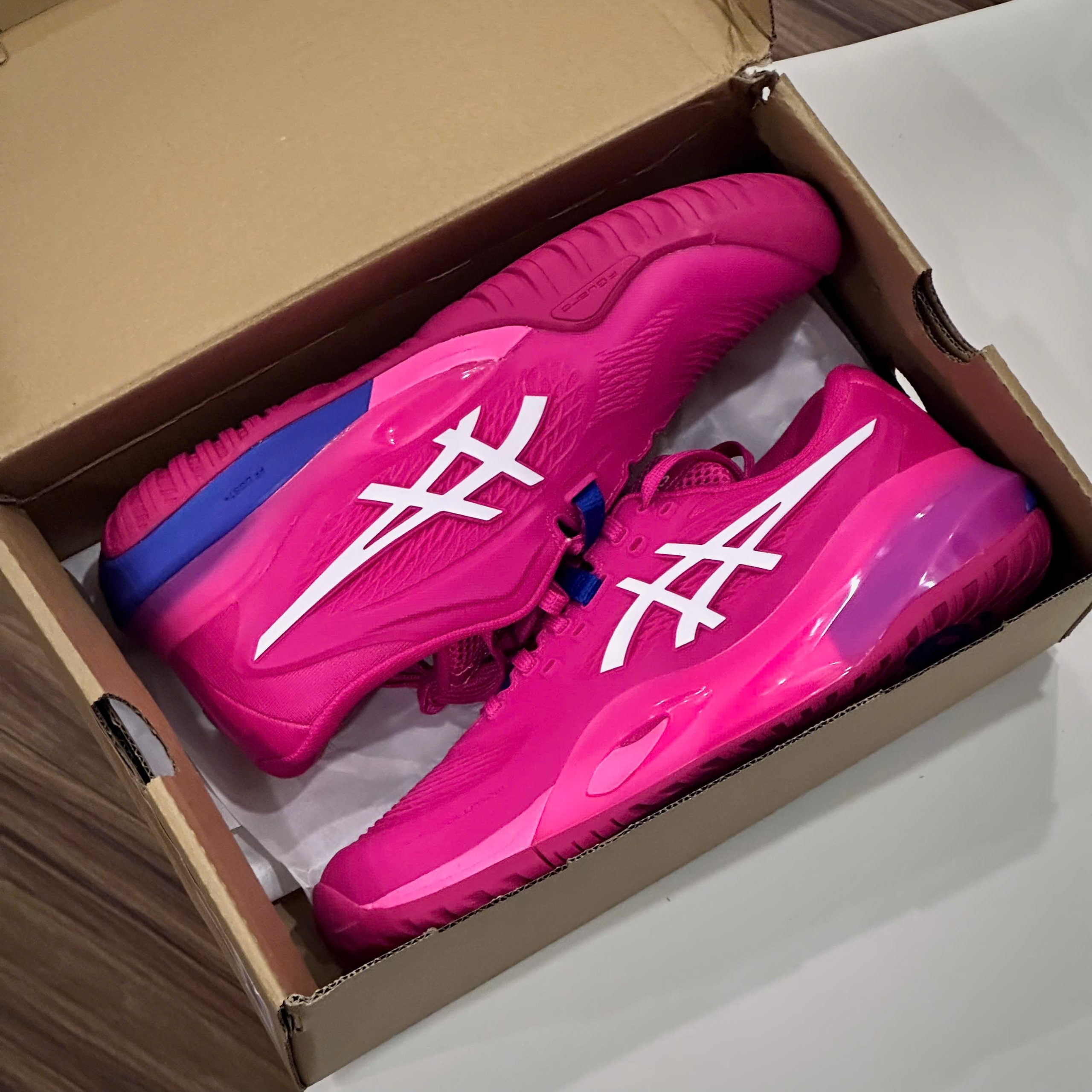 Giày Tennis Pickleball Asics Gel Resolution X ‘BRIGHT ROSE CREAM’
