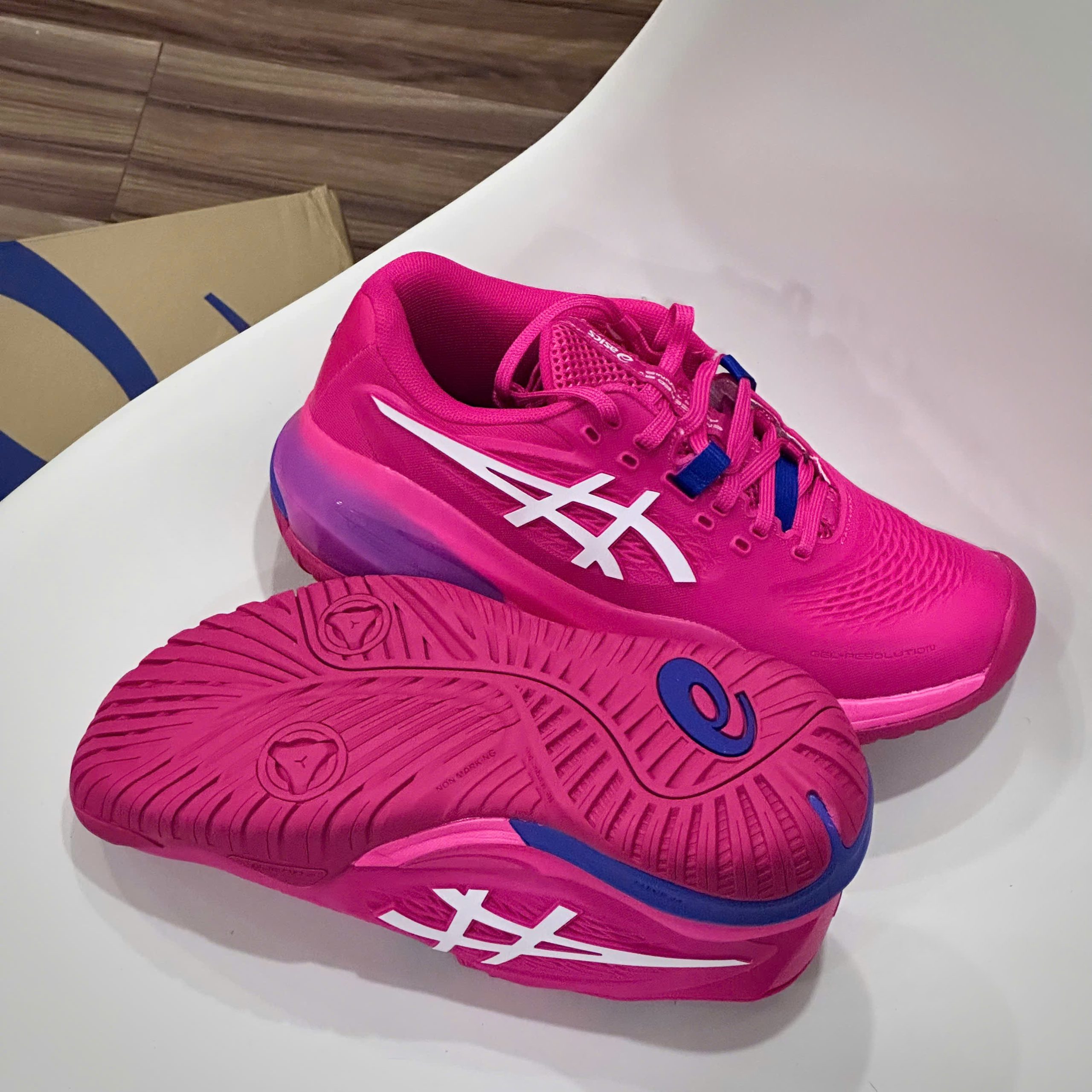 Giày Tennis Pickleball Asics Gel Resolution X ‘BRIGHT ROSE CREAM’