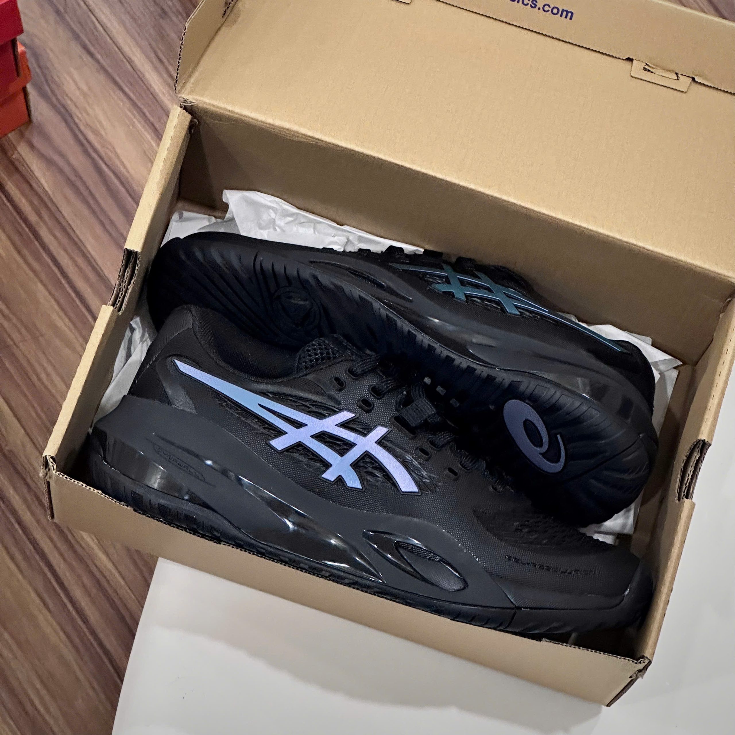 Giày Tennis/Pickleball ASICS Gel-Resolution X Night Energy ‘Black/Prism Blue’