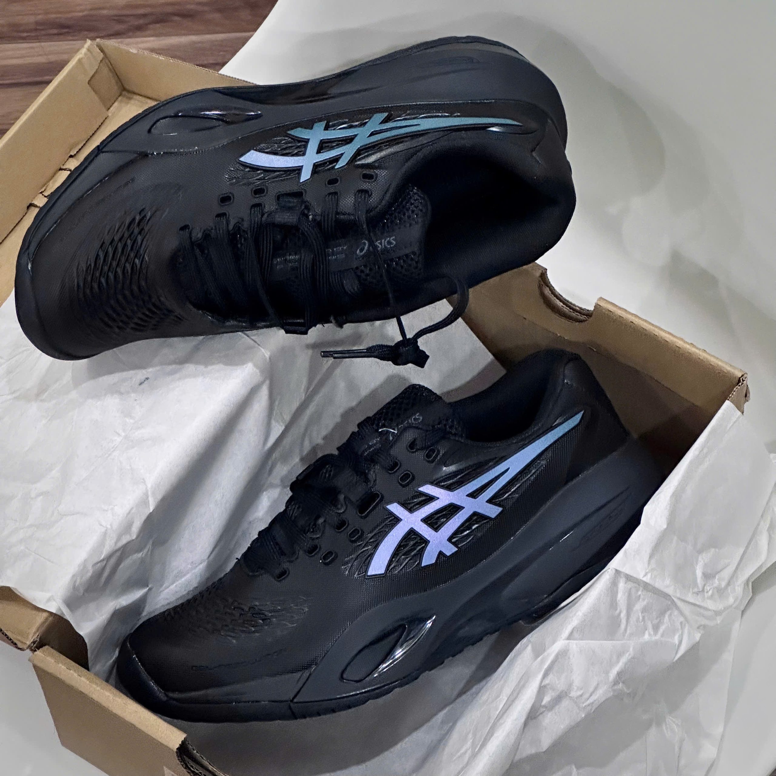 Giày Tennis/Pickleball ASICS Gel-Resolution X Night Energy ‘Black/Prism Blue’