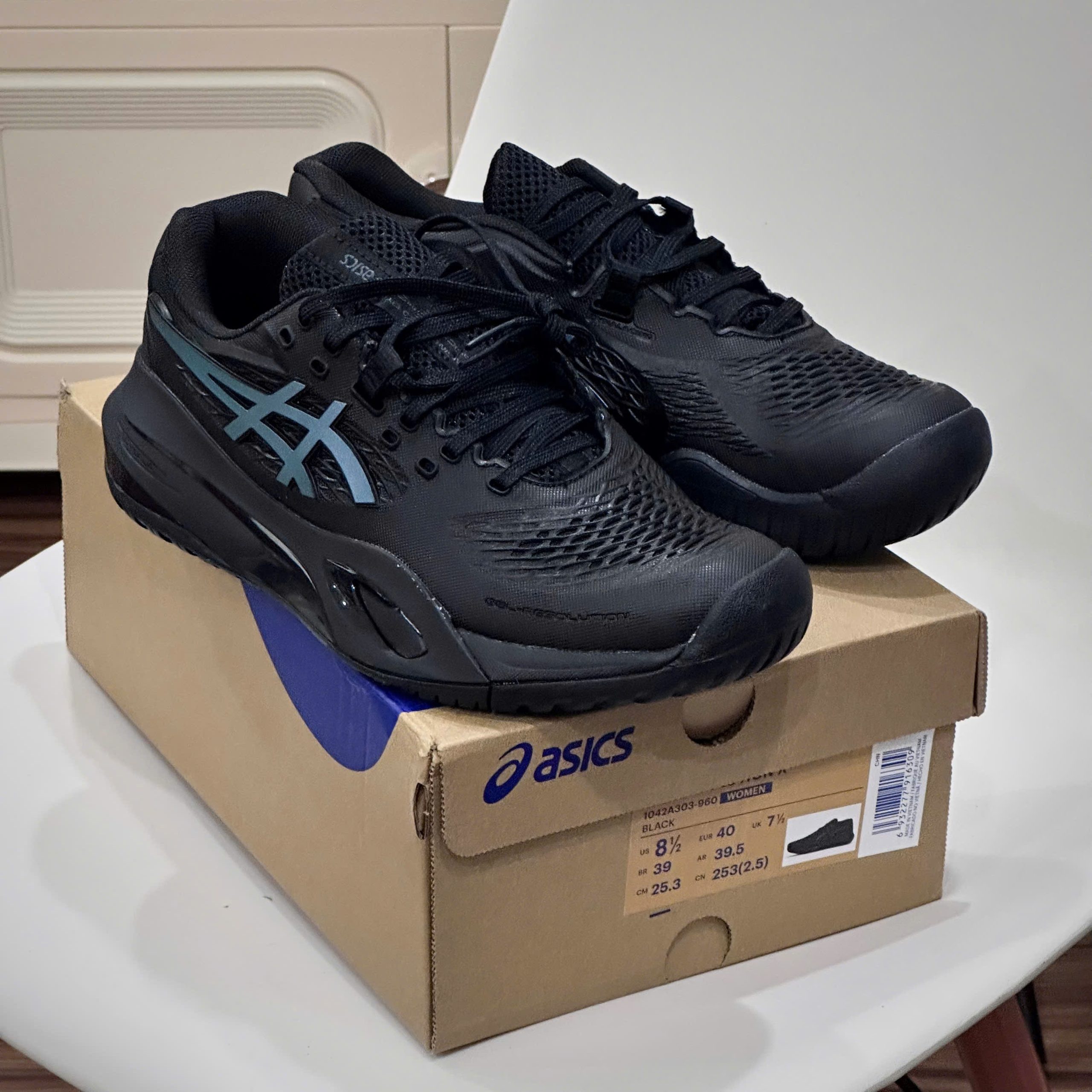 Giày Tennis/Pickleball ASICS Gel-Resolution X Night Energy ‘Black/Prism Blue’