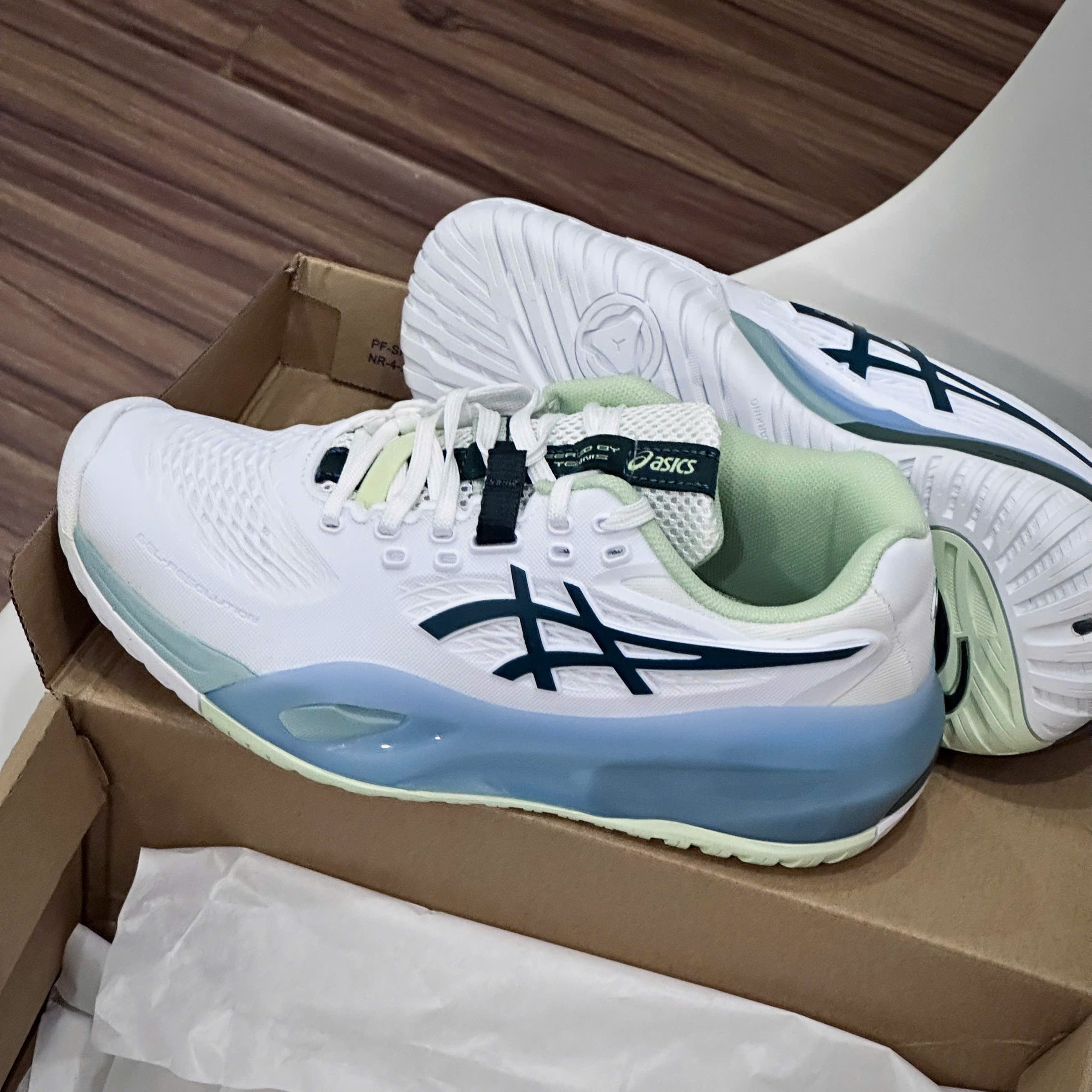 Giày Pickleball Tennis Asics Gel Resolution X White