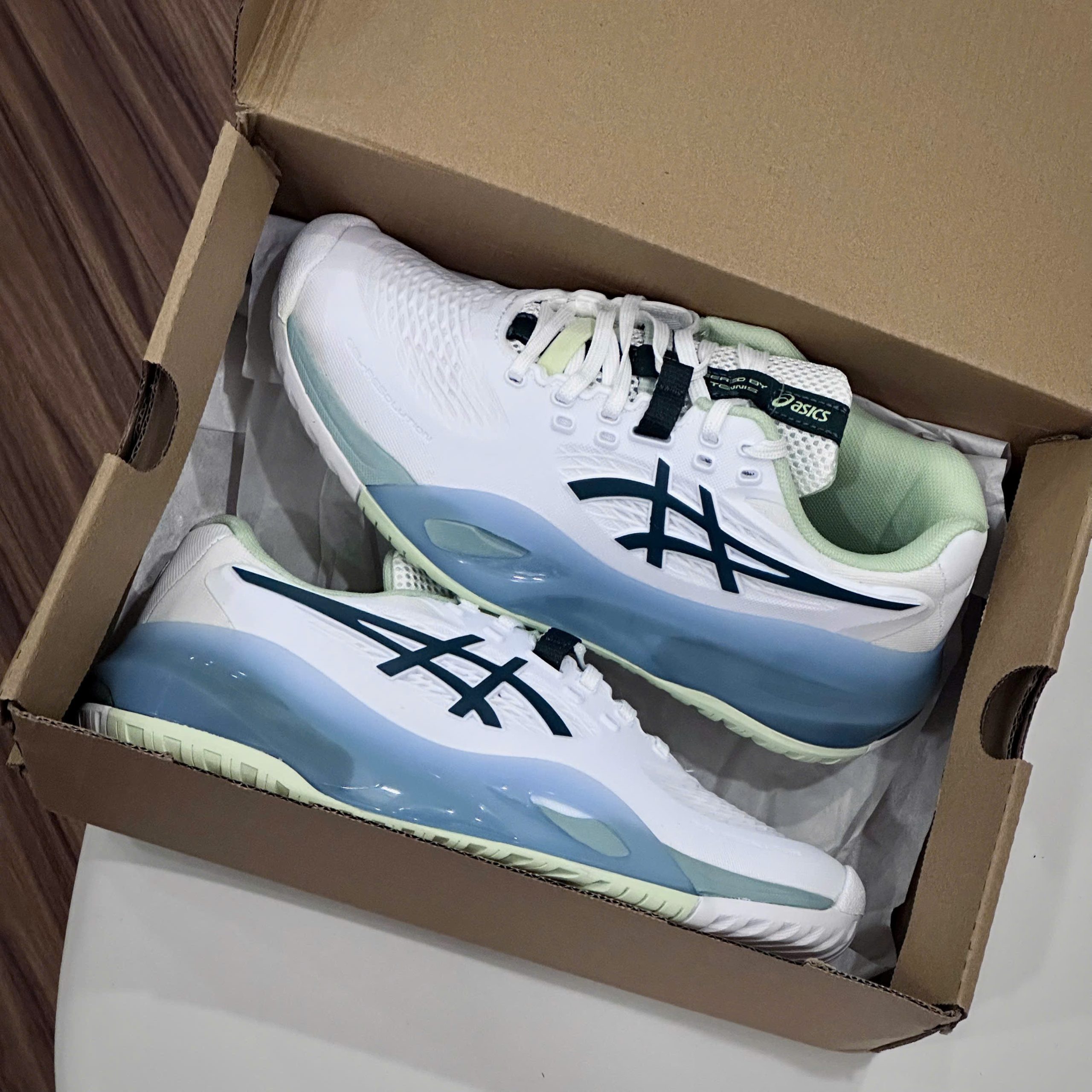 Giày Pickleball Tennis Asics Gel Resolution X White