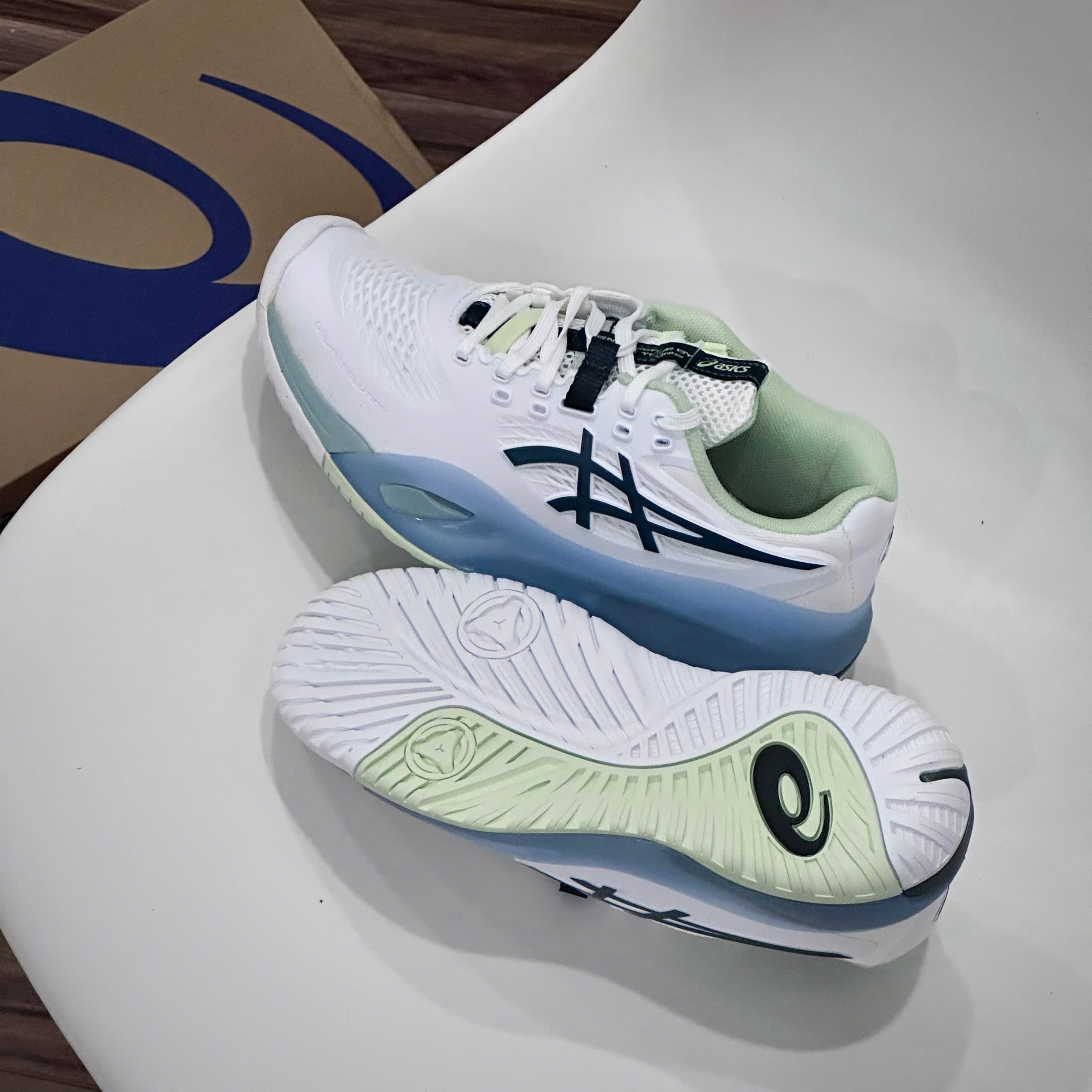 Giày Pickleball Tennis Asics Gel Resolution X White