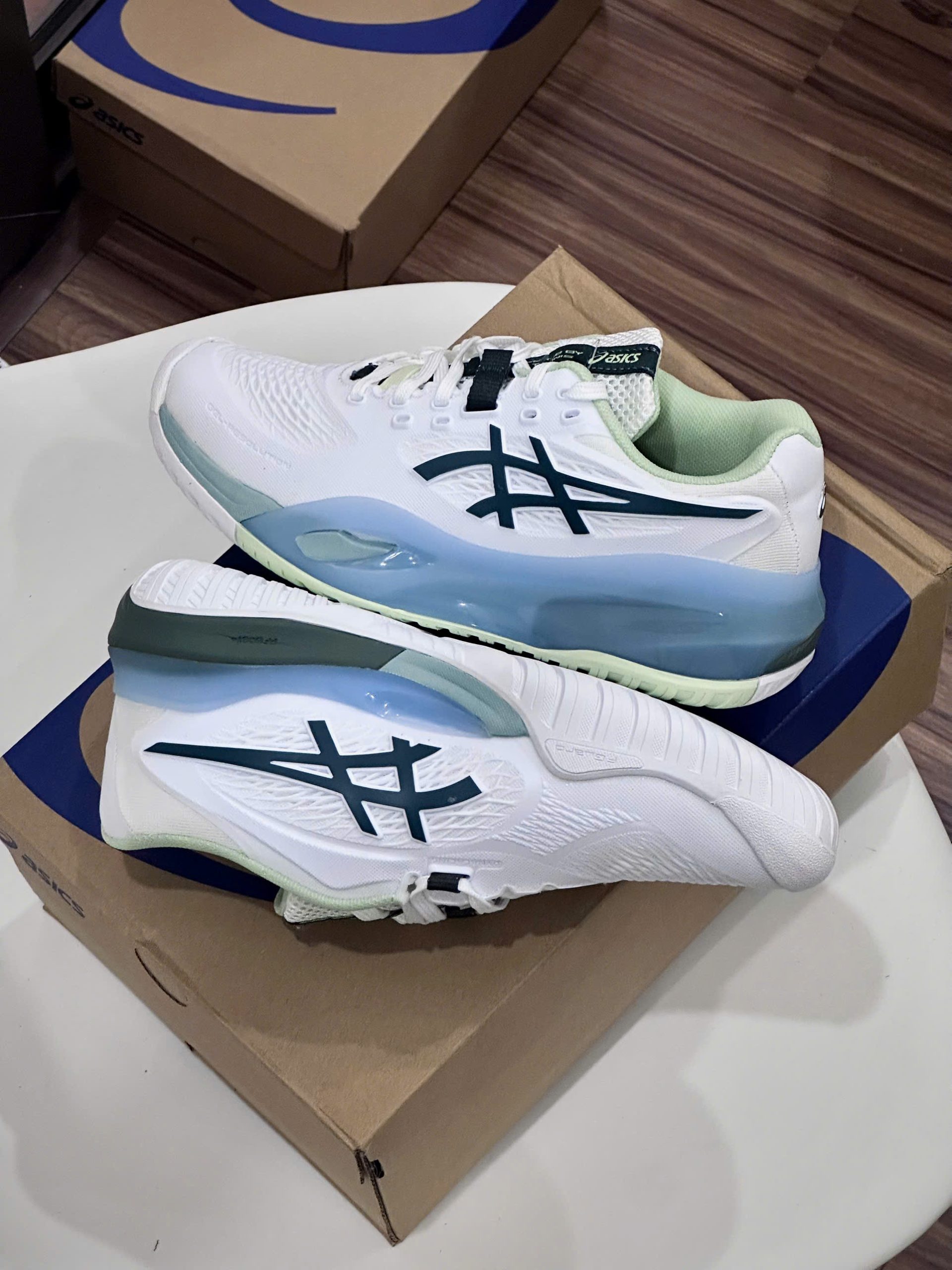 Giày Pickleball Tennis Asics Gel Resolution X White