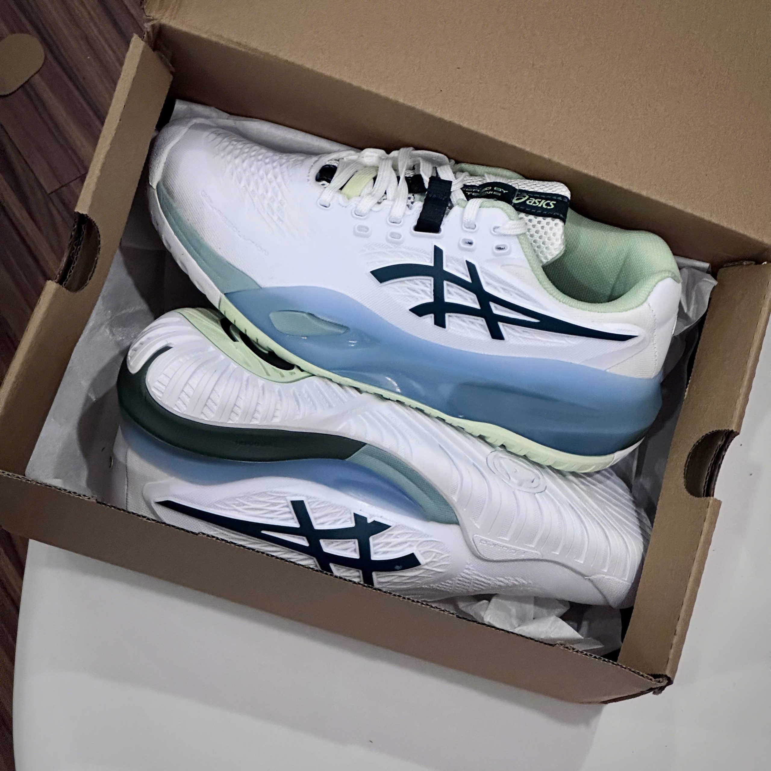 Giày Pickleball Tennis Asics Gel Resolution X White